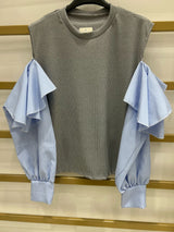 MAGLIA COSTINA MANICHE CAMICIA