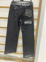 JEANS CINTURA LEOPARDATA