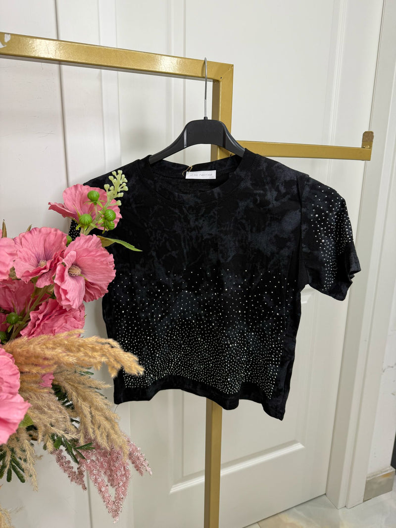 T-SHIRT CROP FUMÉ