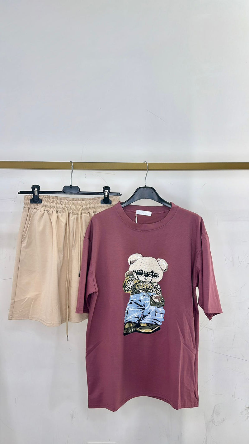 COORDINATO SHORTS&T-SHIRT TEDDY